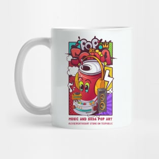 Soda can cartoon character pop art concept Mug